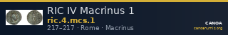 RIC IV Macrinus 1 — CANOA