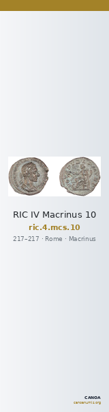 RIC IV Macrinus 10 — CANOA