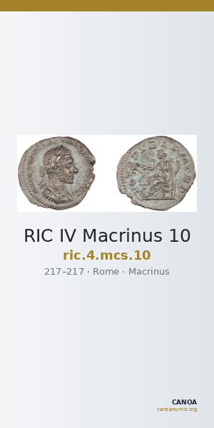 RIC IV Macrinus 10 — CANOA