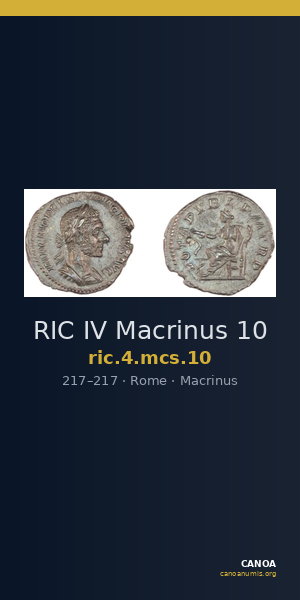 RIC IV Macrinus 10 — CANOA