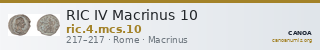 RIC IV Macrinus 10 — CANOA