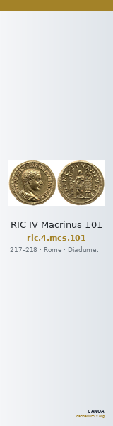 RIC IV Macrinus 101 — CANOA