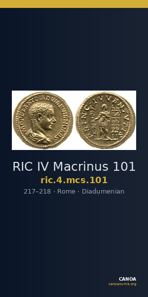 RIC IV Macrinus 101 — CANOA