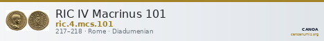 RIC IV Macrinus 101 — CANOA