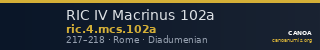 RIC IV Macrinus 102a — CANOA