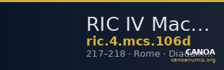 RIC IV Macrinus 106d — CANOA