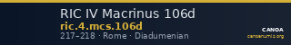 RIC IV Macrinus 106d — CANOA