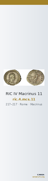 RIC IV Macrinus 11 — CANOA