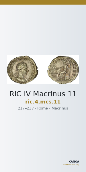 RIC IV Macrinus 11 — CANOA