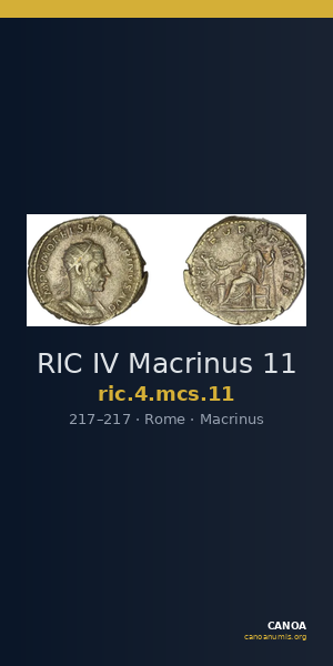 RIC IV Macrinus 11 — CANOA