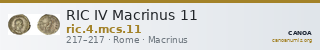 RIC IV Macrinus 11 — CANOA