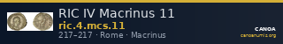RIC IV Macrinus 11 — CANOA