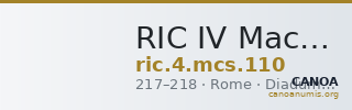 RIC IV Macrinus 110 — CANOA