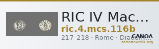 RIC IV Macrinus 116b — CANOA