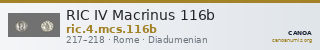 RIC IV Macrinus 116b — CANOA