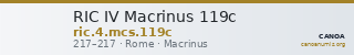 RIC IV Macrinus 119c — CANOA