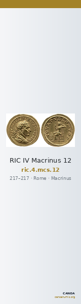 RIC IV Macrinus 12 — CANOA