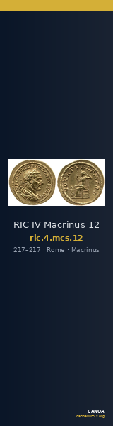 RIC IV Macrinus 12 — CANOA