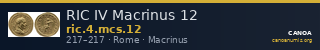 RIC IV Macrinus 12 — CANOA