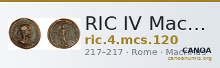 RIC IV Macrinus 120 — CANOA