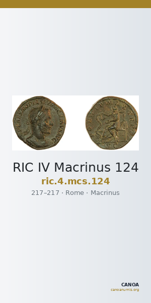 RIC IV Macrinus 124 — CANOA