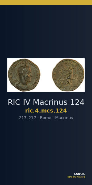 RIC IV Macrinus 124 — CANOA