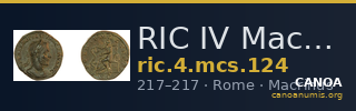 RIC IV Macrinus 124 — CANOA