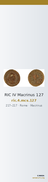 RIC IV Macrinus 127 — CANOA