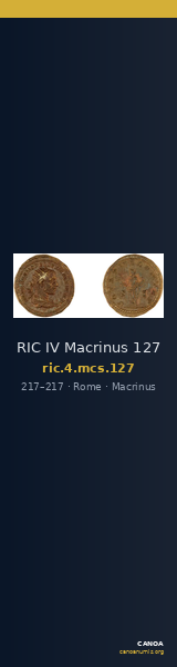 RIC IV Macrinus 127 — CANOA