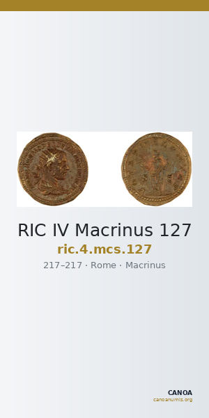RIC IV Macrinus 127 — CANOA