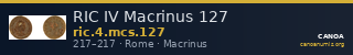 RIC IV Macrinus 127 — CANOA