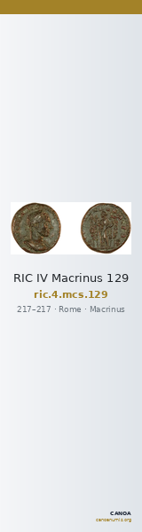 RIC IV Macrinus 129 — CANOA