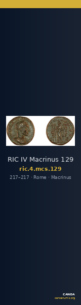 RIC IV Macrinus 129 — CANOA