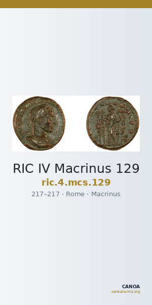 RIC IV Macrinus 129 — CANOA