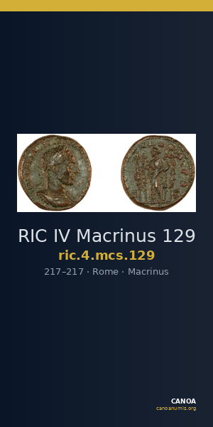 RIC IV Macrinus 129 — CANOA
