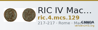 RIC IV Macrinus 129 — CANOA
