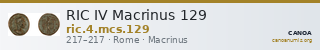 RIC IV Macrinus 129 — CANOA