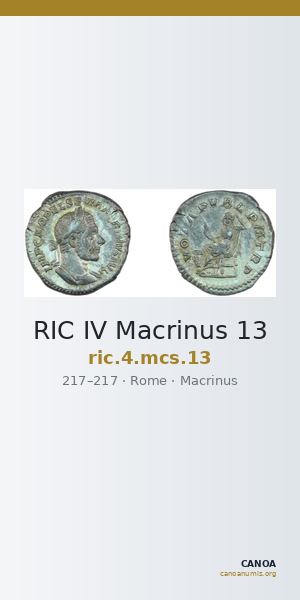 RIC IV Macrinus 13 — CANOA
