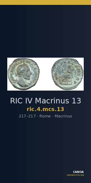 RIC IV Macrinus 13 — CANOA