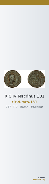RIC IV Macrinus 131 — CANOA