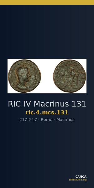 RIC IV Macrinus 131 — CANOA