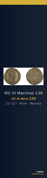 RIC IV Macrinus 139 — CANOA