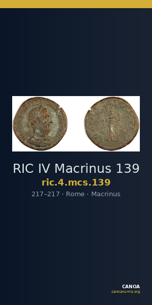 RIC IV Macrinus 139 — CANOA