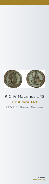 RIC IV Macrinus 143 — CANOA
