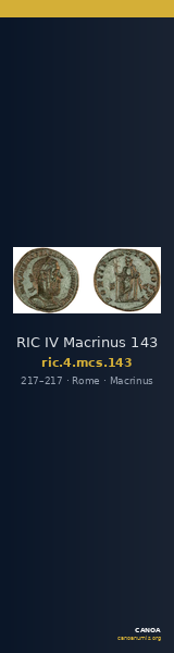 RIC IV Macrinus 143 — CANOA