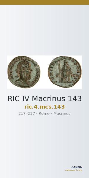RIC IV Macrinus 143 — CANOA