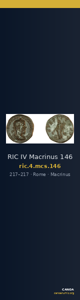 RIC IV Macrinus 146 — CANOA