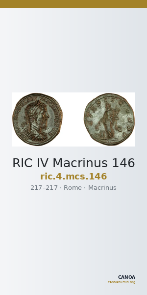 RIC IV Macrinus 146 — CANOA