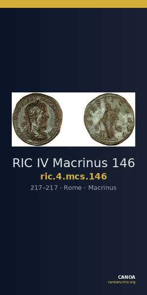 RIC IV Macrinus 146 — CANOA
