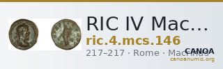 RIC IV Macrinus 146 — CANOA